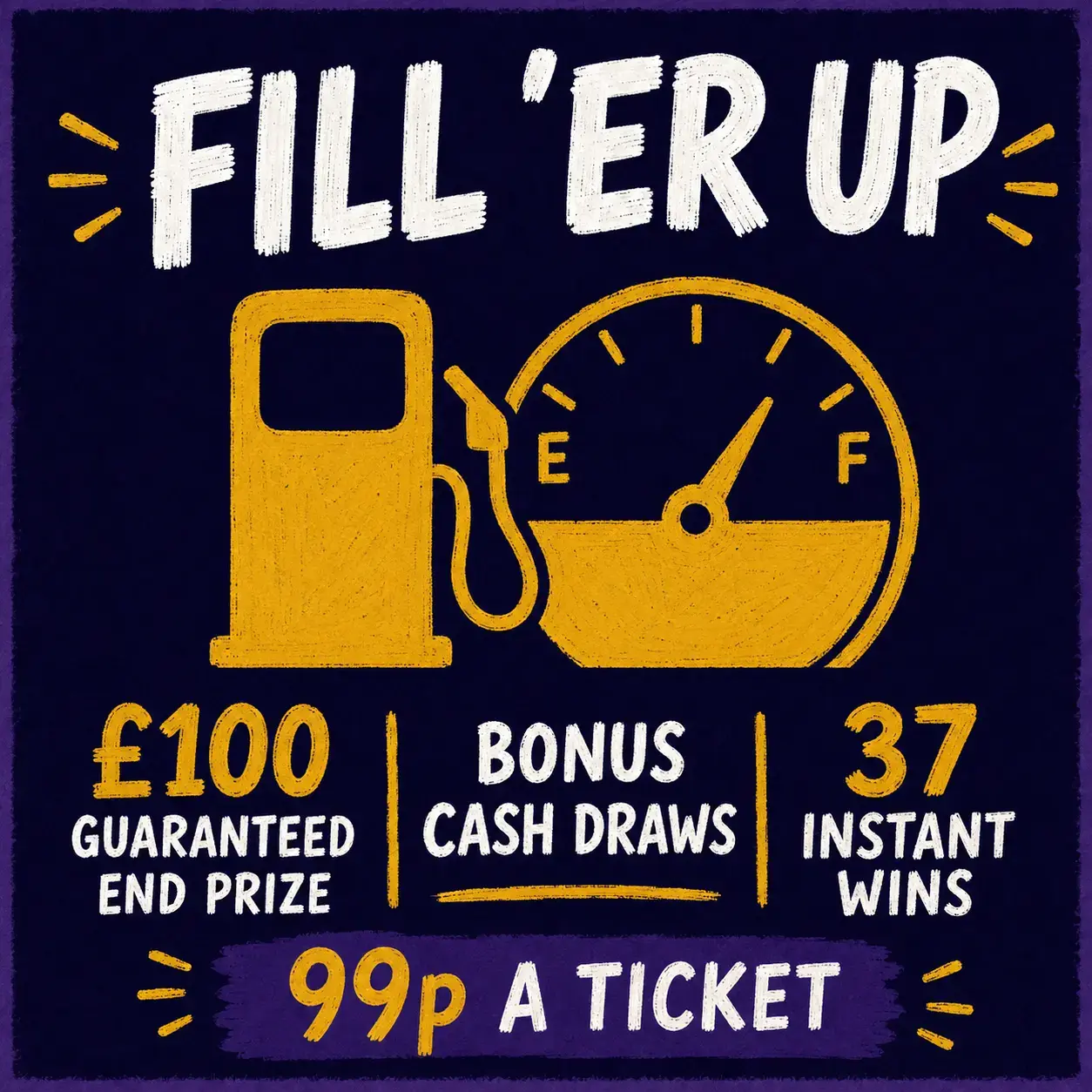 Fill ’Er Up Cash Comp | £100 End Prize + Bonus Cash Draws + Instant Wins