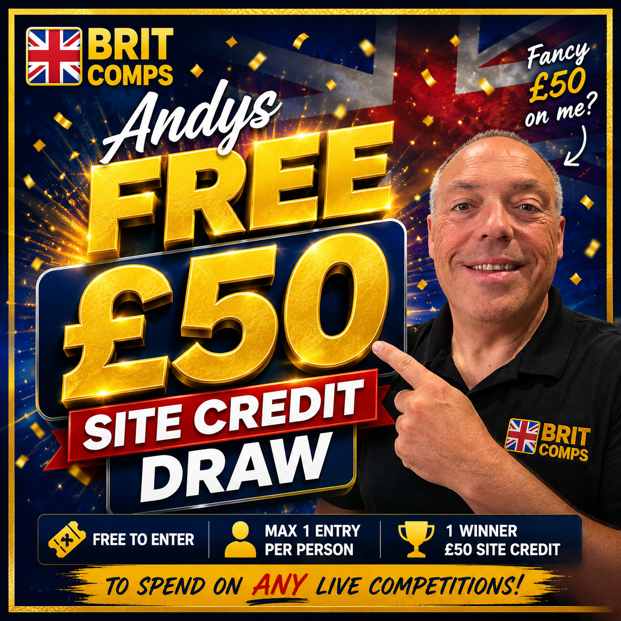 🏆 Andy's Free £50 Site Credit Draw