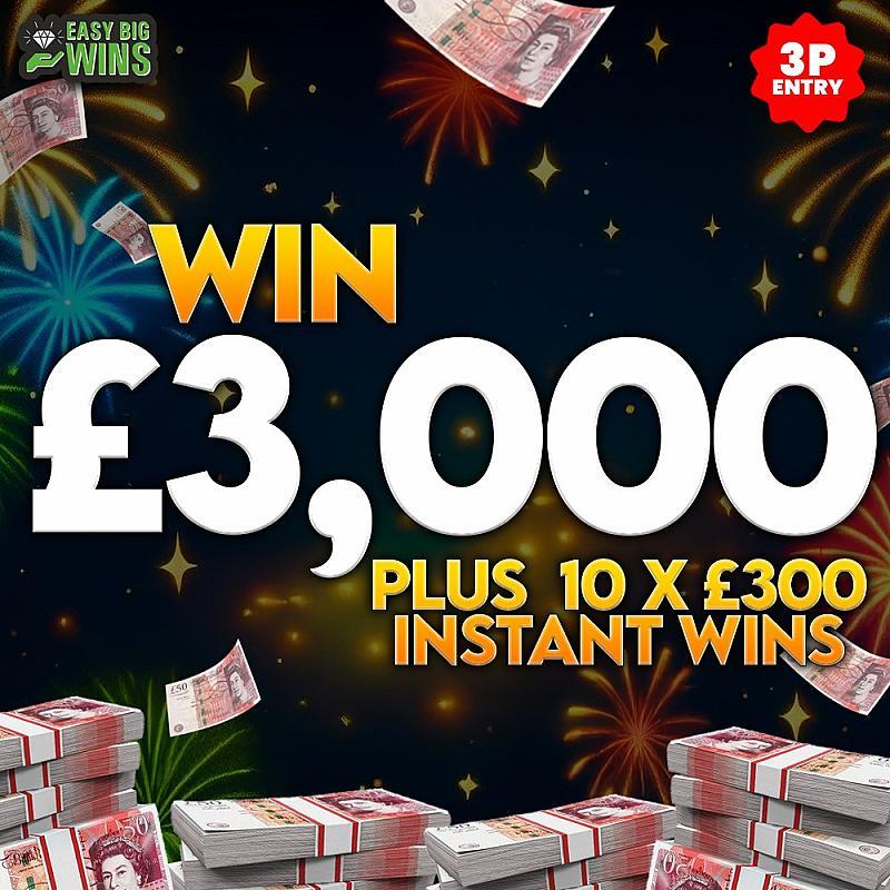 £3,000 cash plus 10 x £300 instant wins